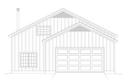 Barn House Plan #940-00556 Elevation Photo