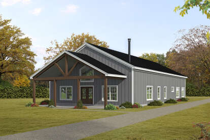 Barn House Plan #940-00556 Elevation Photo