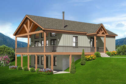 Mountain House Plan #940-00557 Elevation Photo