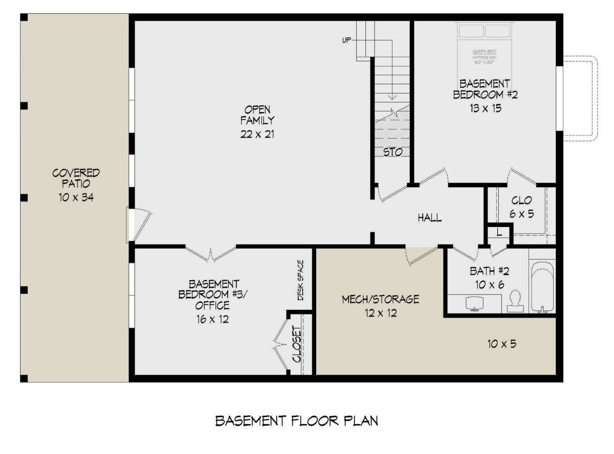Basement for House Plan #940-00557