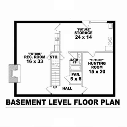Basement Floor for House Plan #053-00407