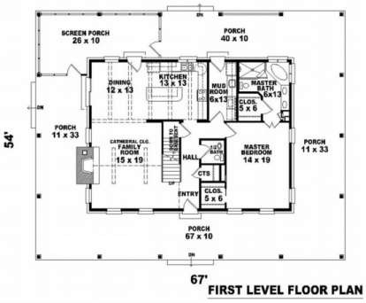 First Floor for House Plan #053-00407