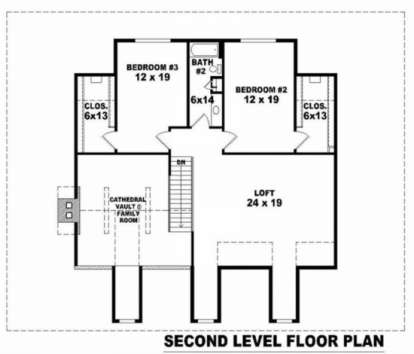 Second Floor for House Plan #053-00407