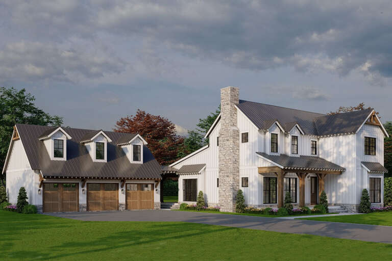 House Plan House Plan #27463 Angled Front Elevation