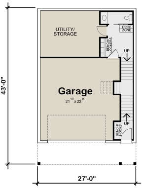 First Floor for House Plan #402-01746