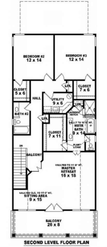 Floorplan 2 for House Plan #053-00408
