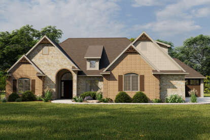 4 Bed, 3 Bath, 2889 Square Foot House Plan - #5032-00163
