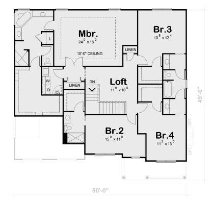 Second Floor for House Plan #402-01750