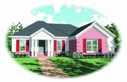 Traditional House Plan #053-00410 Elevation Photo