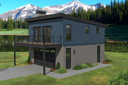 1 Bed, 1 Bath, 800 Square Foot House Plan - #940-00562