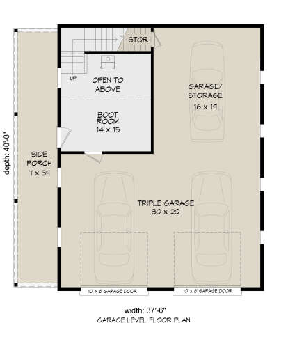 Garage Floor for House Plan #940-00567