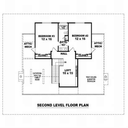 Floorplan 2 for House Plan #053-00411