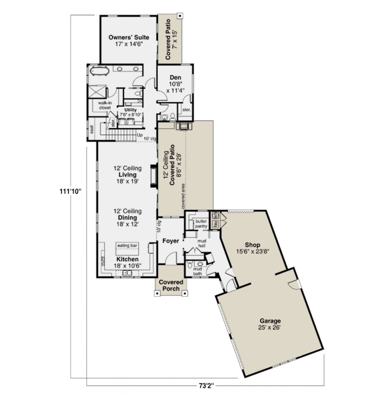 Main Floor  for House Plan #035-01023