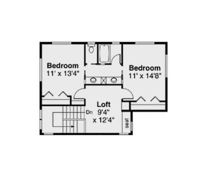 Second Floor for House Plan #035-01023