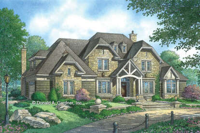 European House Plan #2865-00293 Elevation Photo