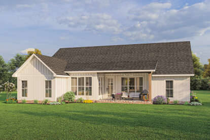 Modern Farmhouse House Plan #041-00290 Elevation Photo