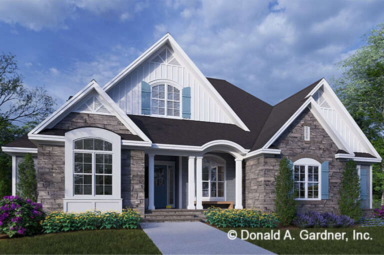 House Plan House Plan #27505 Angled Front Elevation