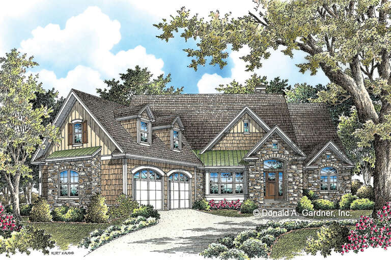 Lake Front House Plan #2865-00297 Elevation Photo