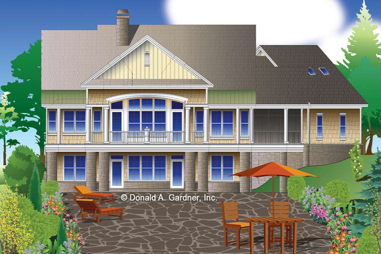 Lake Front House Plan #2865-00297 Elevation Photo