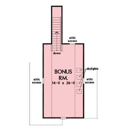 Bonus Room for House Plan #2865-00299