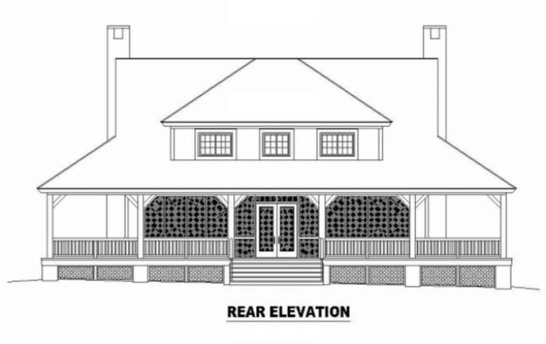 Southern House Plan #053-00412 Elevation Photo
