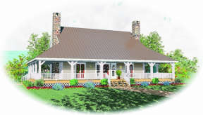 Southern House Plan #053-00412 Elevation Photo