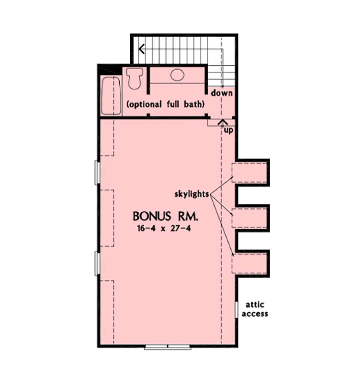 Bonus Room for House Plan #2865-00301