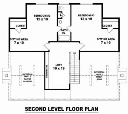 Floorplan 2 for House Plan #053-00413