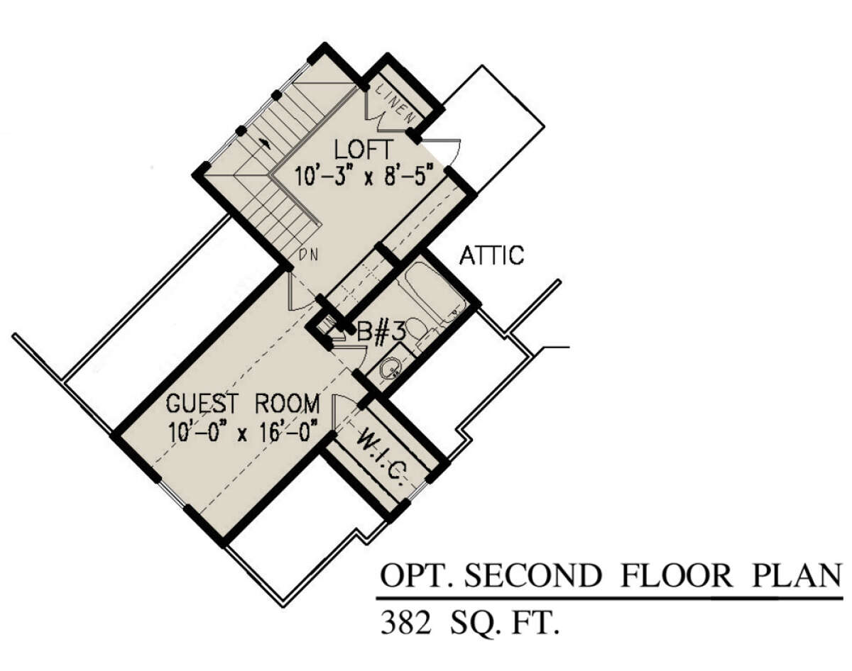 Optional Second Floor for House Plan #699-00304