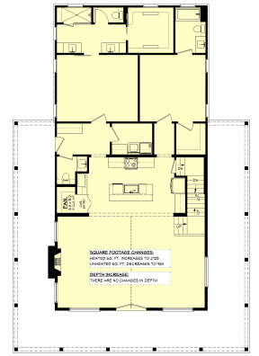 Main Floor w/ Basement Stair Location for House Plan #041-00291