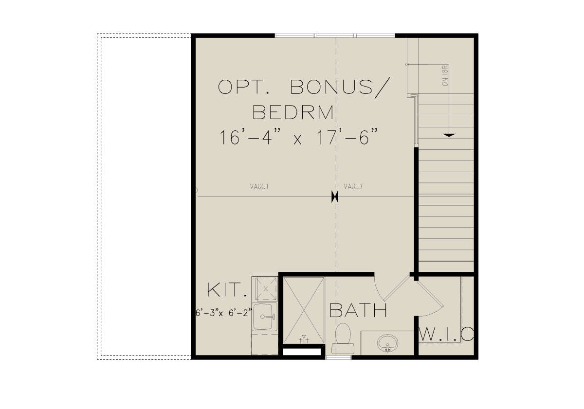 Optional Second Floor for House Plan #699-00306