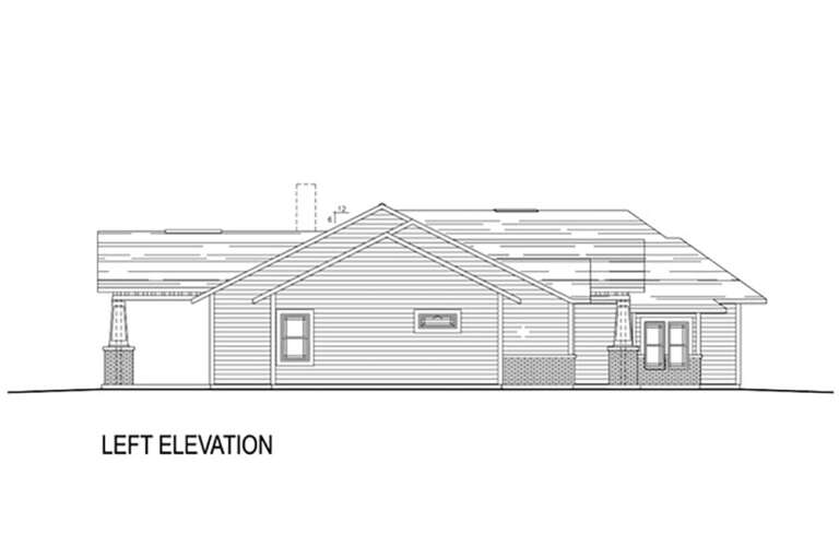 Craftsman House Plan #7666-00001 Elevation Photo