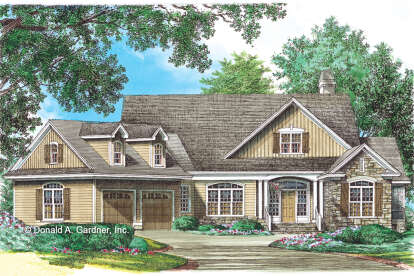 Lake Front House Plan #2865-00307 Elevation Photo