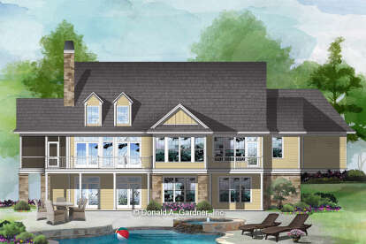 Lake Front House Plan #2865-00307 Elevation Photo