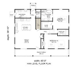 Main Floor w/ Basement Stair Location for House Plan #940-00570