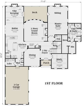 Main Floor for House Plan #009-00120