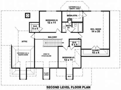Floorplan 2 for House Plan #053-00415