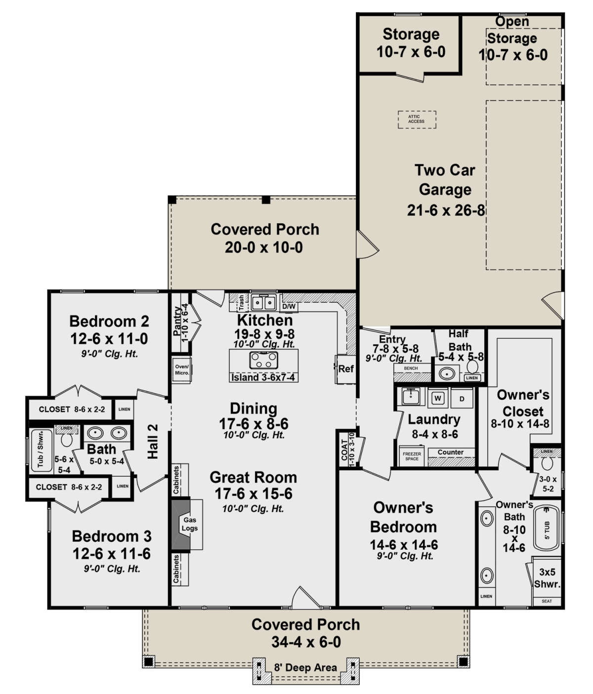 Craftsman Plan 1,812 Square Feet, 3 Bedrooms, 2.5 Bathrooms 34800307