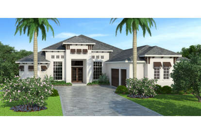 Mediterranean House Plan #575-00098 Elevation Photo