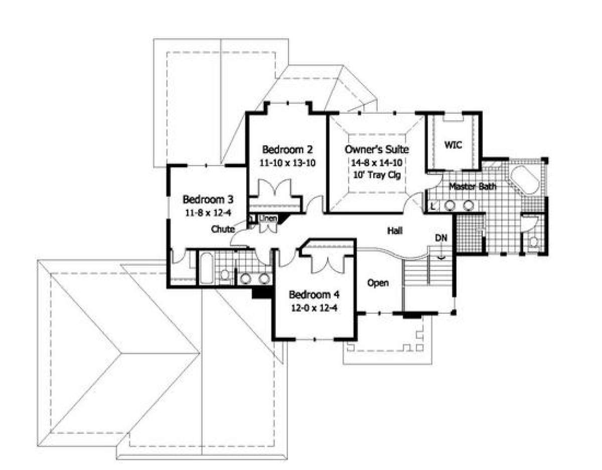 Second Floor for House Plan #098-00019