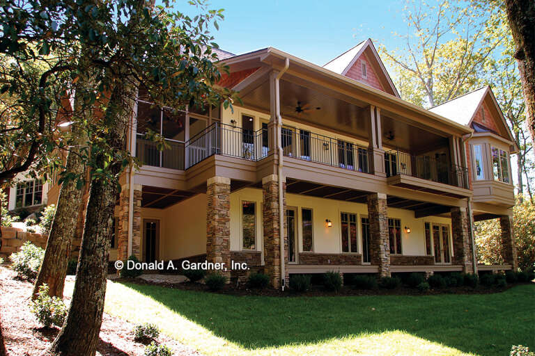 Lake Front House Plan #2865-00326 Elevation Photo