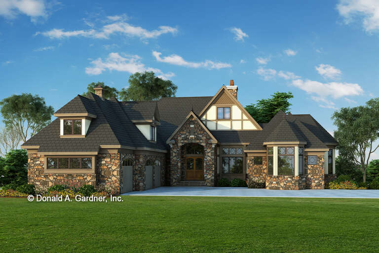 Lake Front House Plan #2865-00327 Elevation Photo
