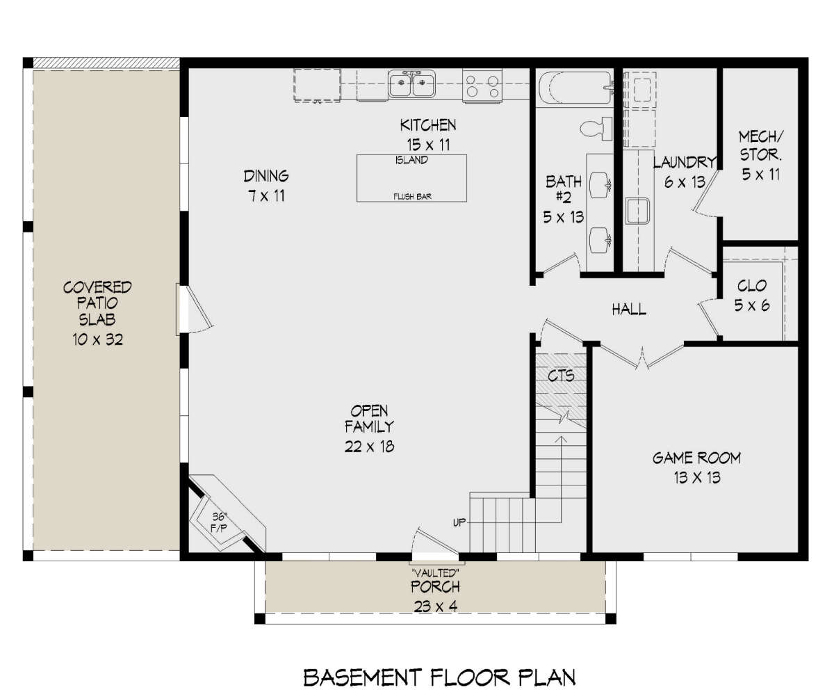 Basement for House Plan #940-00576