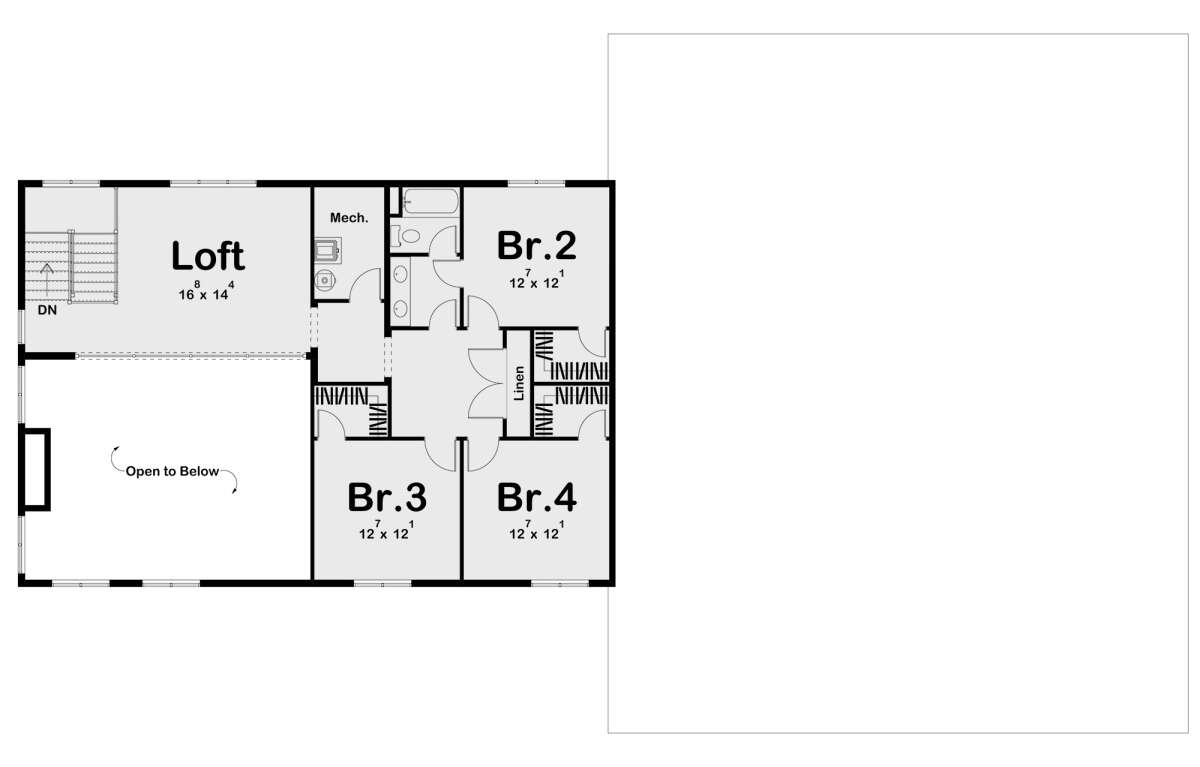 Second Floor for House Plan #963-00665