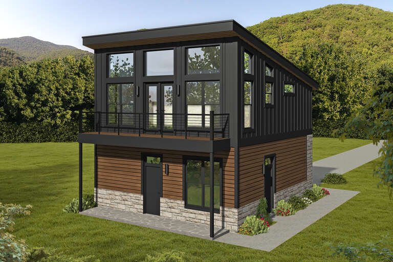 Modern House Plan #940-00580 Elevation Photo