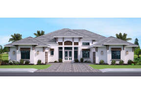 Coastal House Plan #207-00095 Elevation Photo