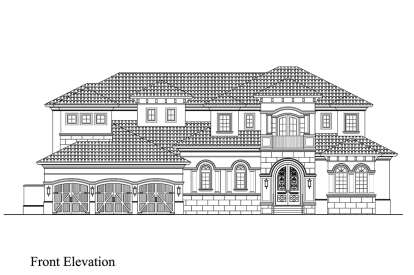 Mediterranean House Plan #207-00099 Elevation Photo