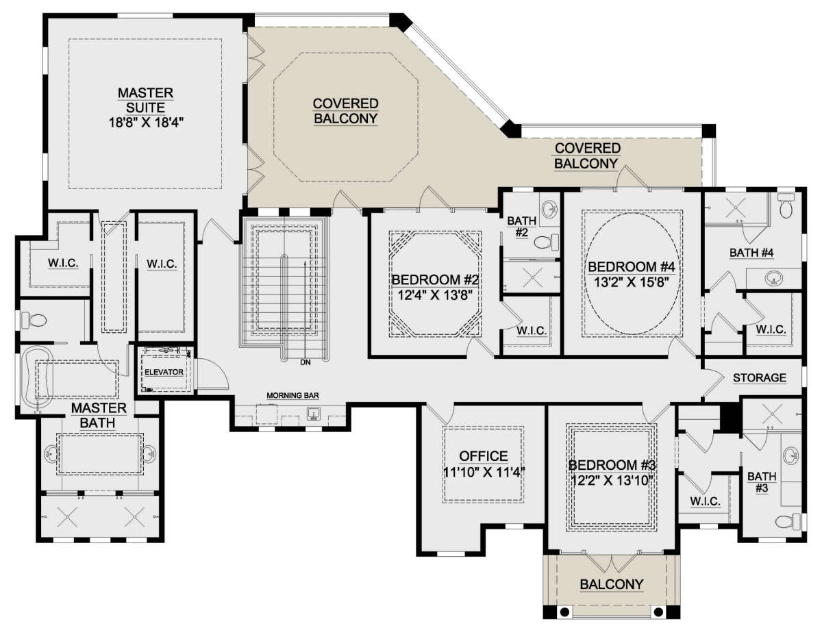 Second Floor for House Plan #207-00099