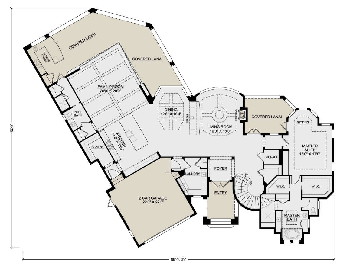 Main Floor  for House Plan #207-00100