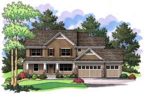 Craftsman House Plan #098-00021 Elevation Photo
